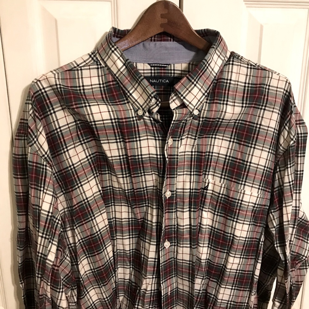 Men’s Big and Tall plaid button down